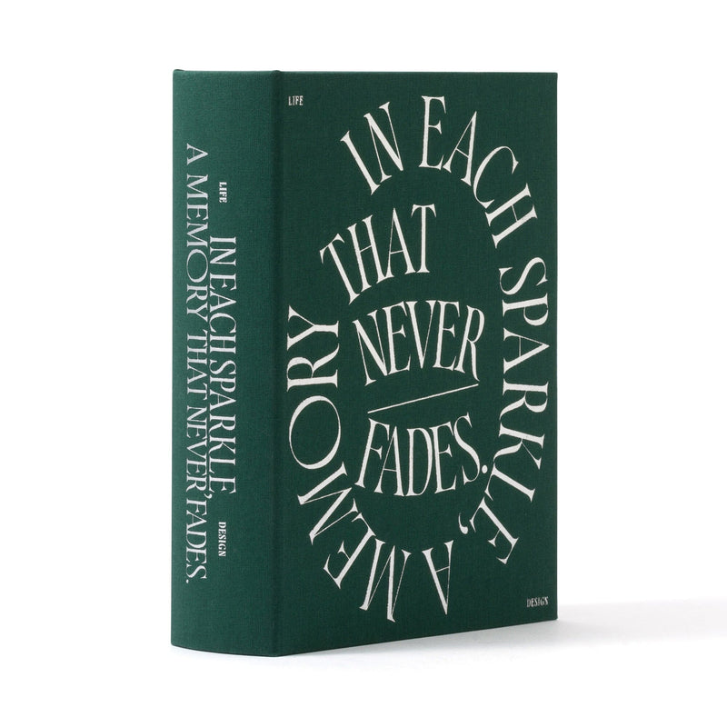Book Box Typography Small Green