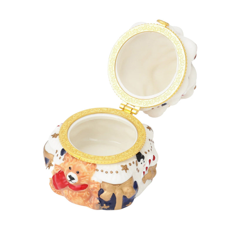 Ceramic Tree Trinket Box White