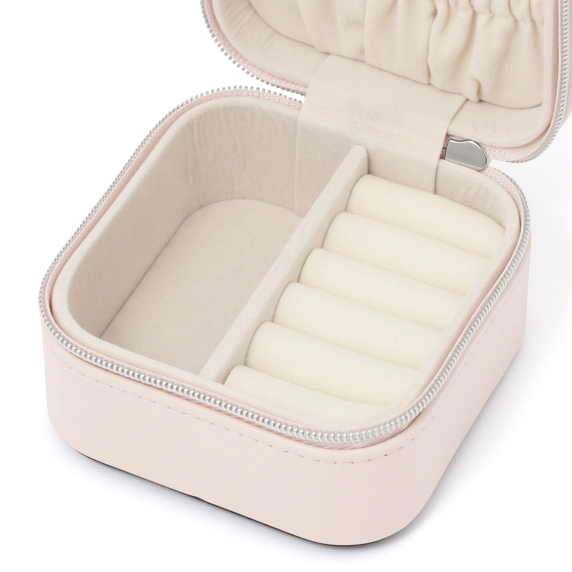 Ribbon Travel Jewelry Box Small Light Pink