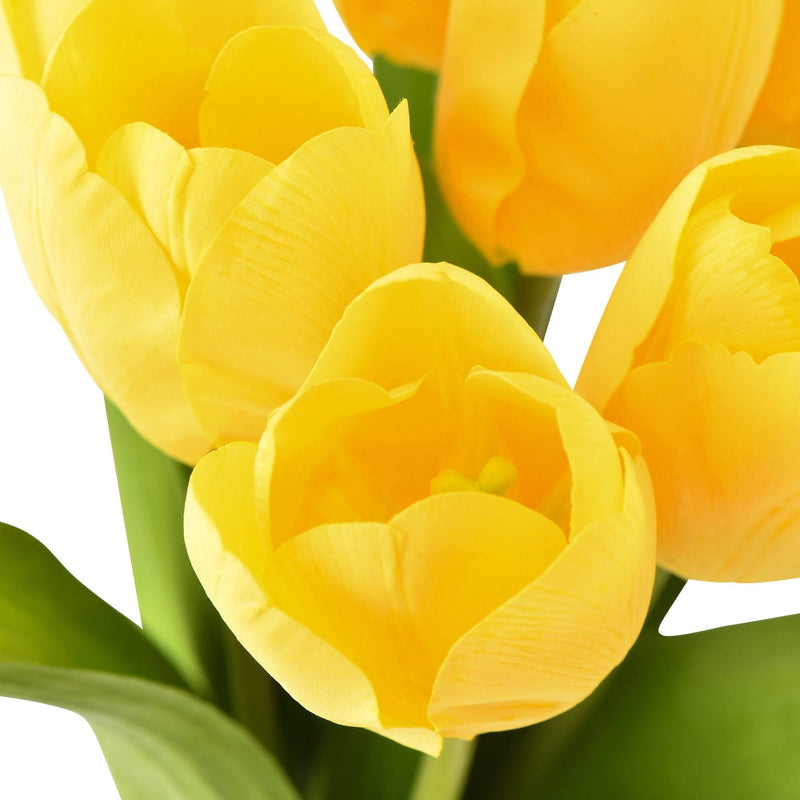 Artflower Bouquet Real Touch Tulip  Yellow