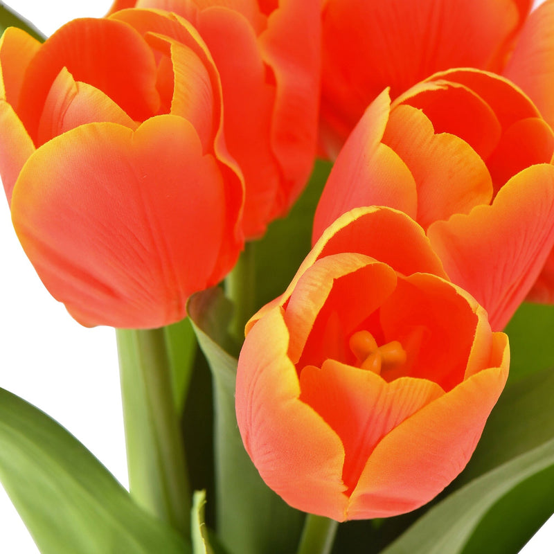 Artflower Bouquet Real Touch Tulip  Orange