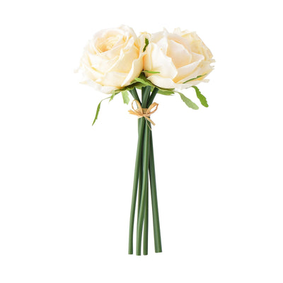 Artflower Bouquet Real Touch Rose  White