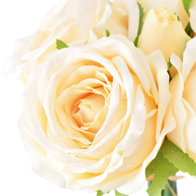 Artflower Bouquet Real Touch Rose  White