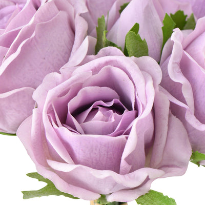 Artflower Bouquet Real Touch Rose  Purple