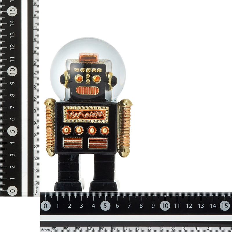 Snow Globe Robot Medium Black