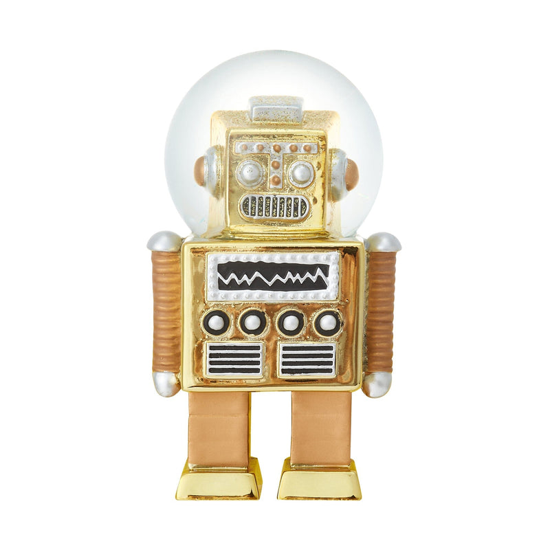 Snow Globe Robot Medium Gold