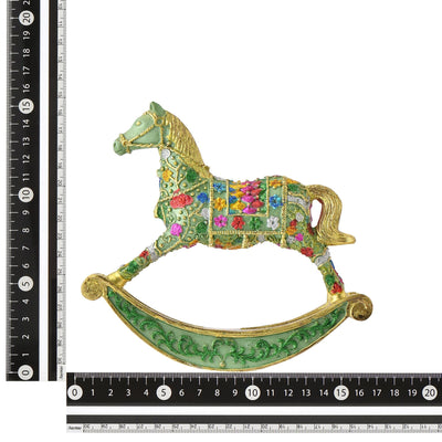 Resin Object Rocking Horse Green