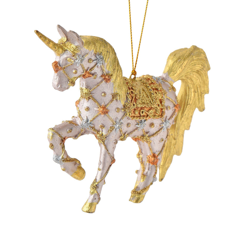 Resin Ornament Unicorn Pink