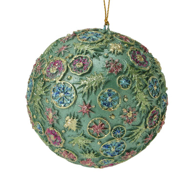 Resin Ornament Ball Green