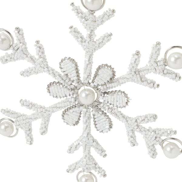 Bijou Ornament Snowflake White