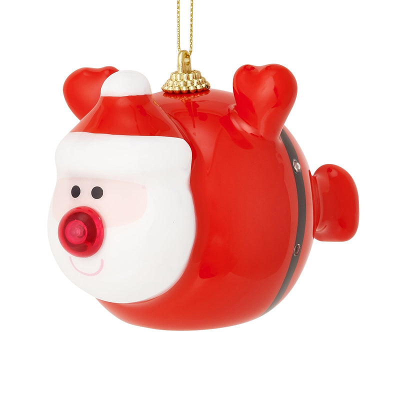 Led Ornament Flying Santa