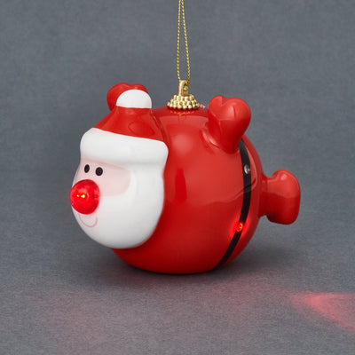 Led Ornament Flying Santa