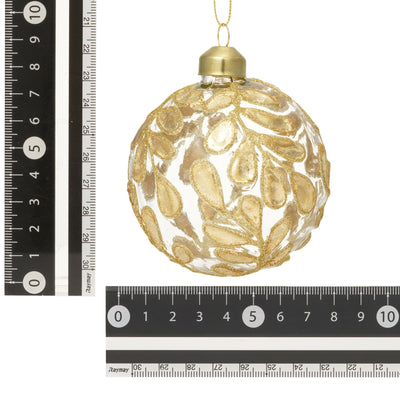 Glass Ornament Leaf Gold