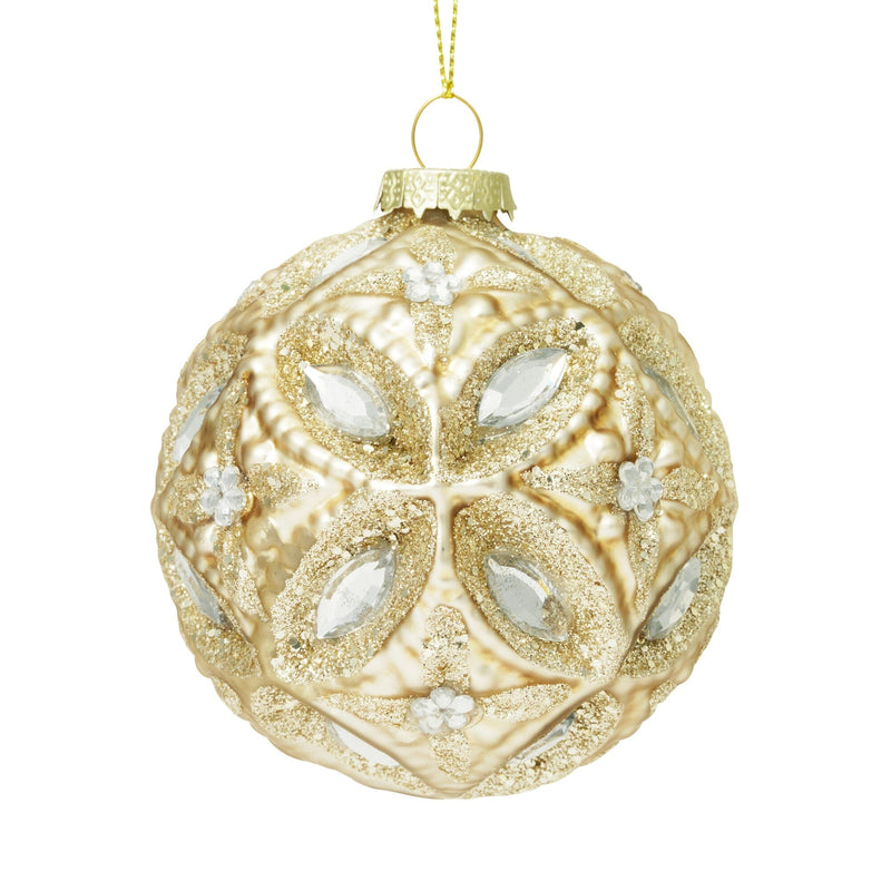 Glass Ornament Gold Ball