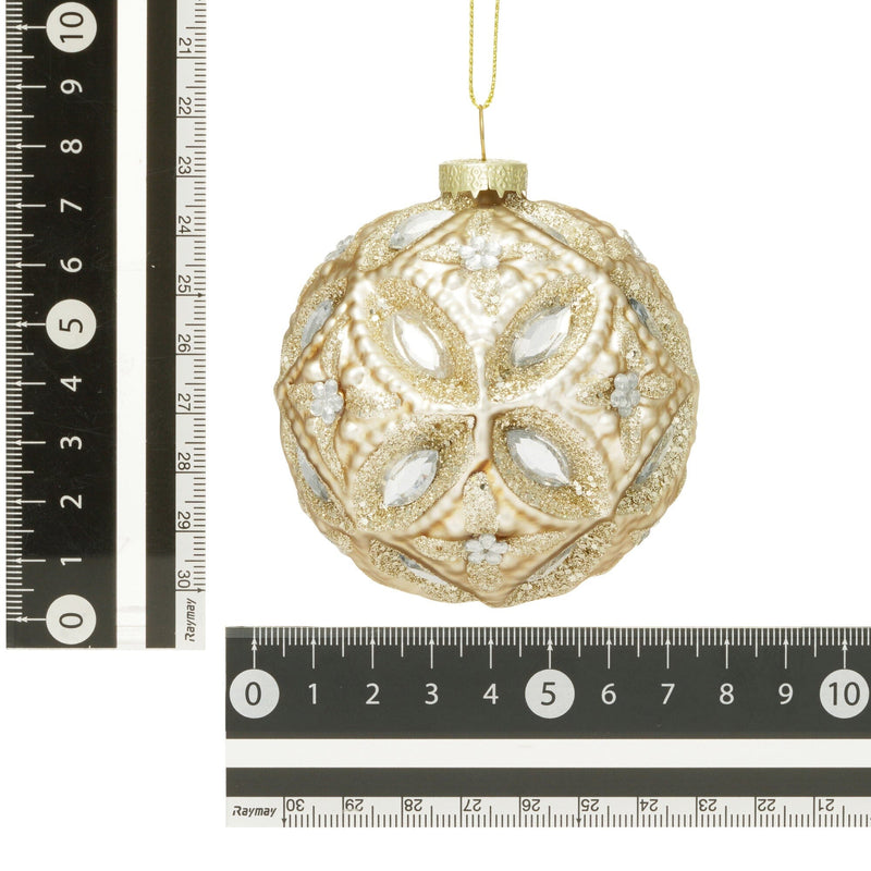 Glass Ornament Gold Ball