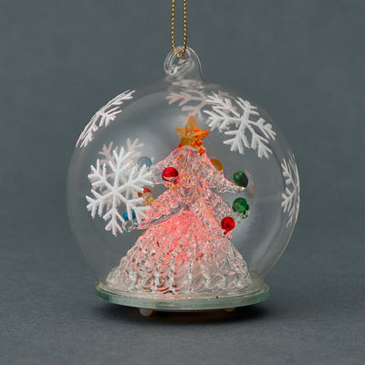 Led Glass Ornament Tree