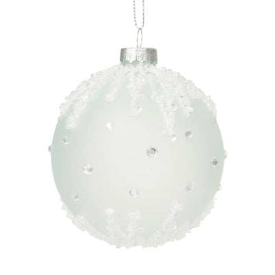 Glass Ornament Frill Blue