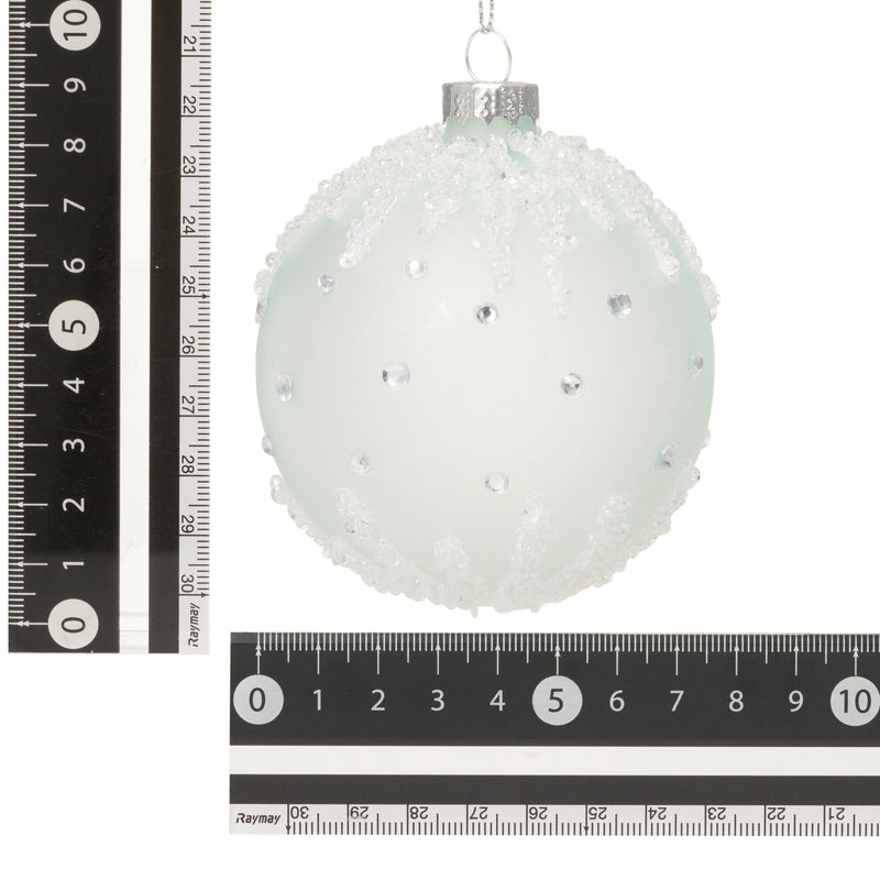 Glass Ornament Frill Blue