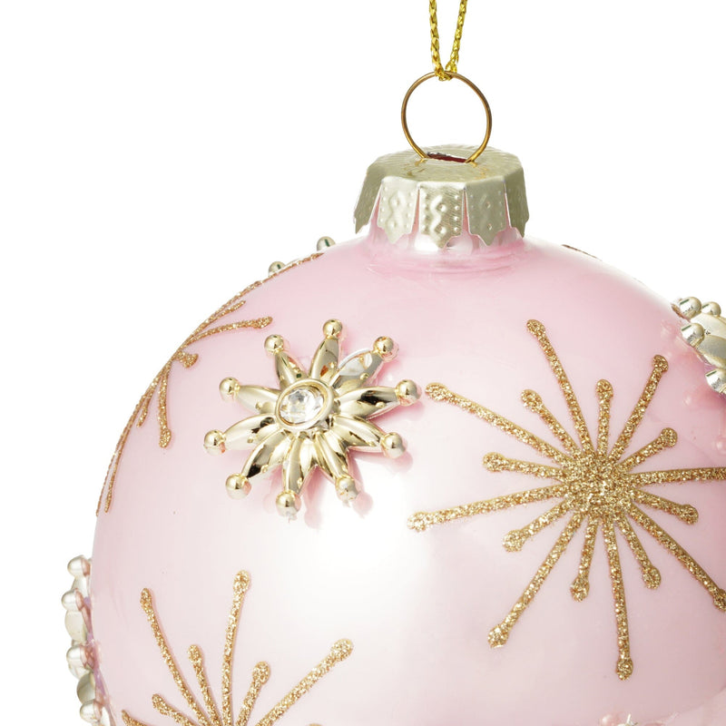 Glass Ornament Bijou Pink