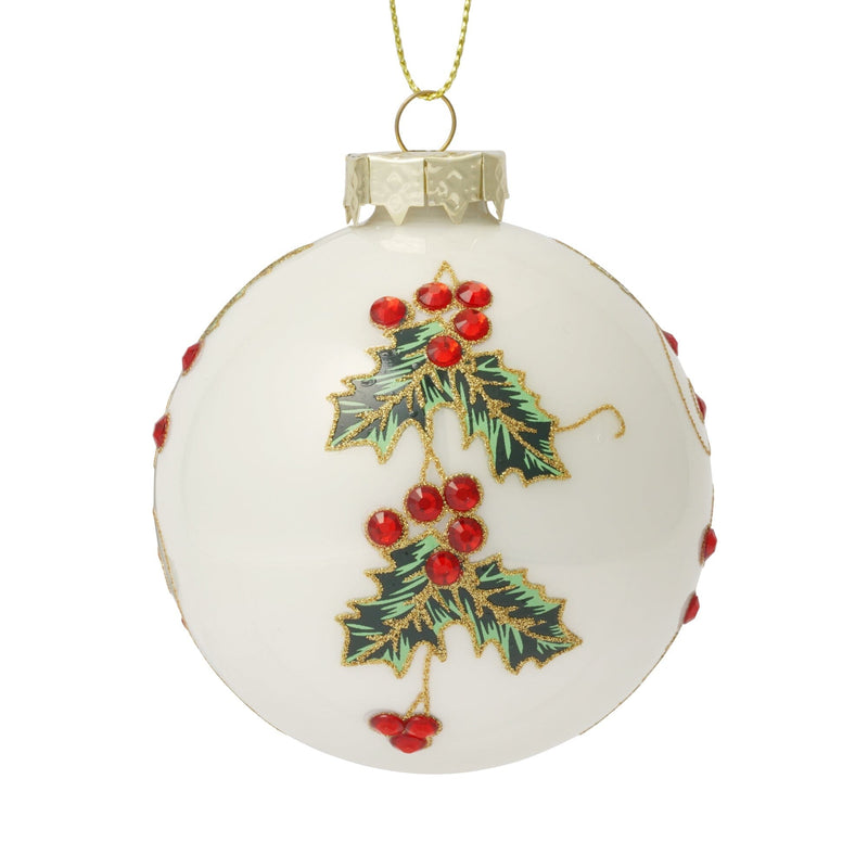 Glass Ornament Holly