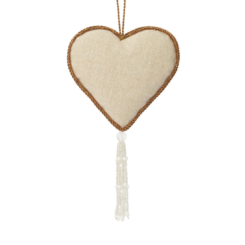 Beads Ornament Heart White