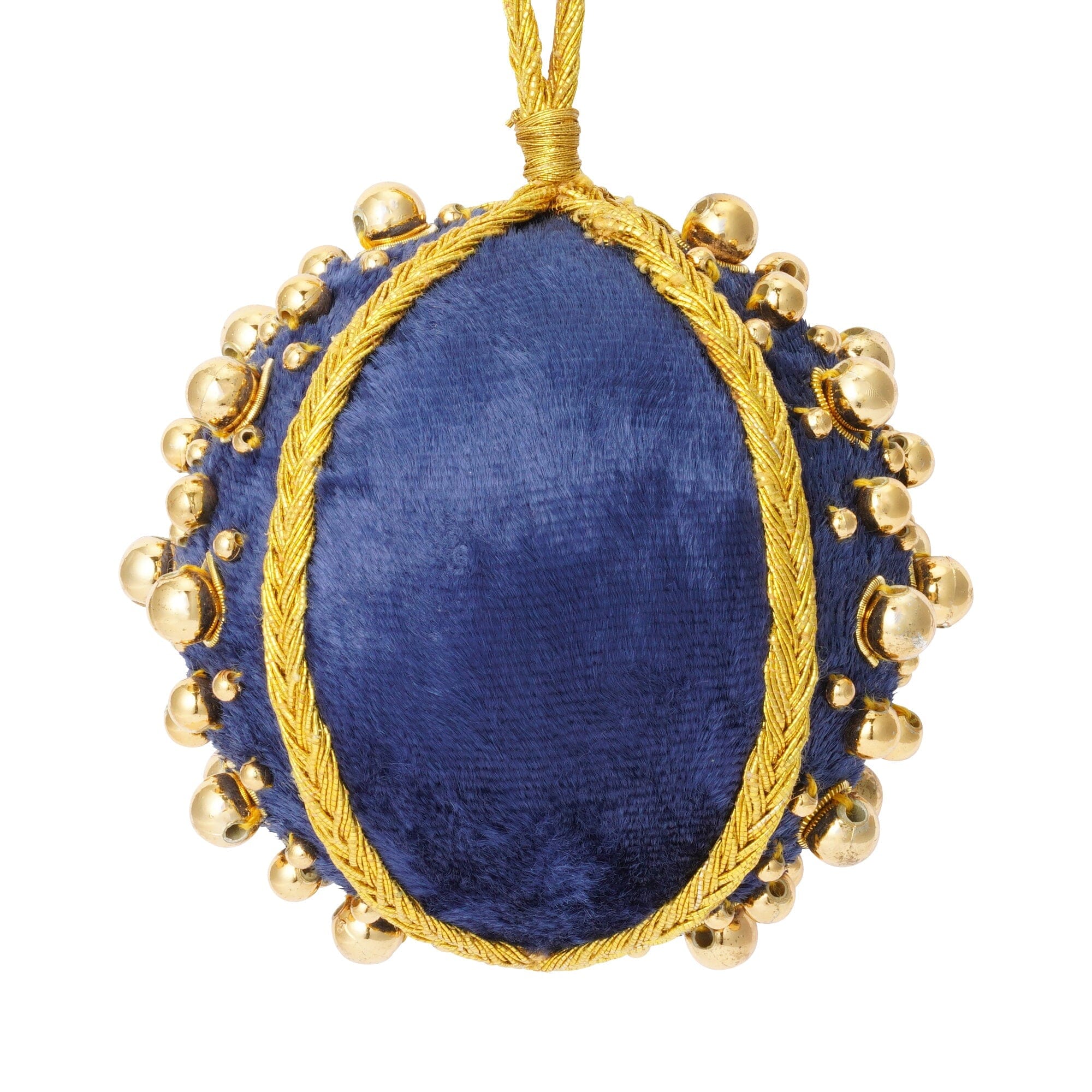 Fabric Ornament Velvet Dot Navy