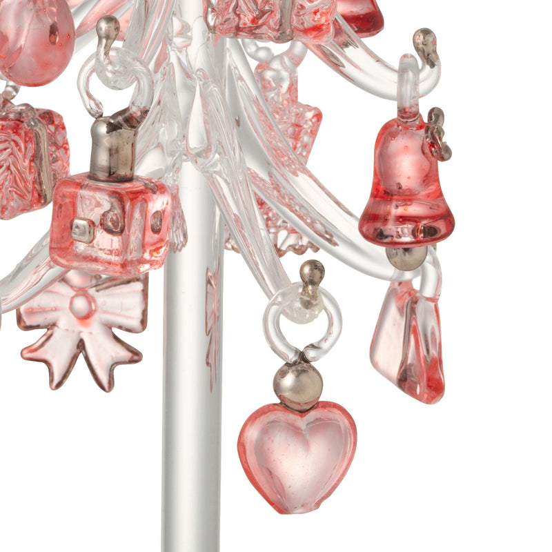 Glass Tree Multi Ornament Large Pink