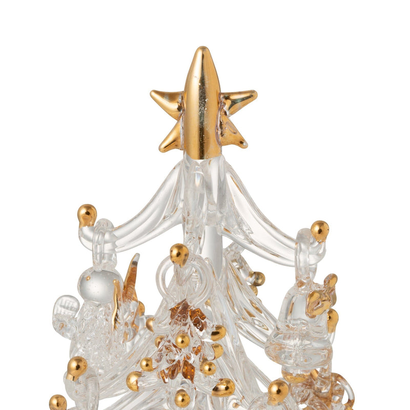 Glass Tree Multi Ornament Small Gold