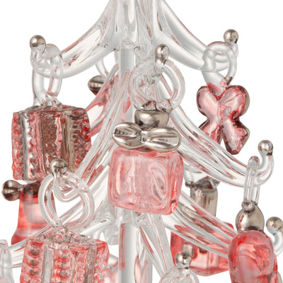 Glass Tree Multi Ornament Small Pink