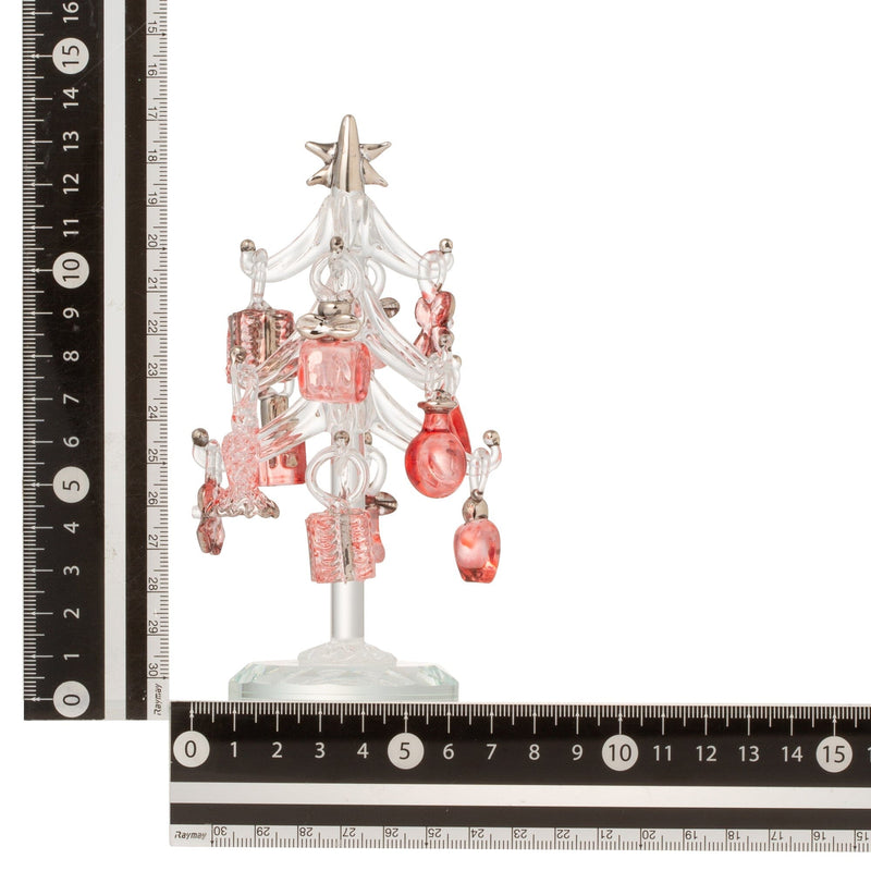 Glass Tree Multi Ornament Small Pink