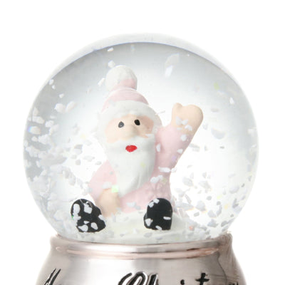 Snow Globe Santa Xs Pink