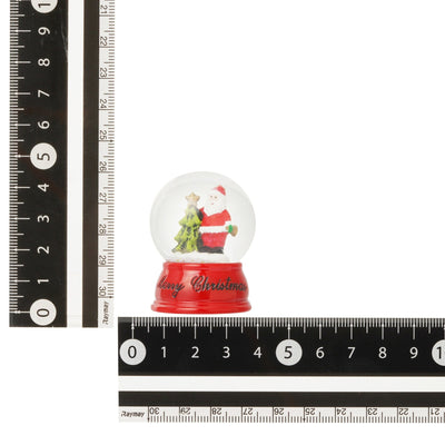 Snow Globe Santa & Tree Xs Red