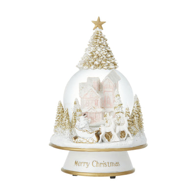 Snow Globe Tree Town Xl Pink