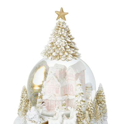 Snow Globe Tree Town Xl Pink