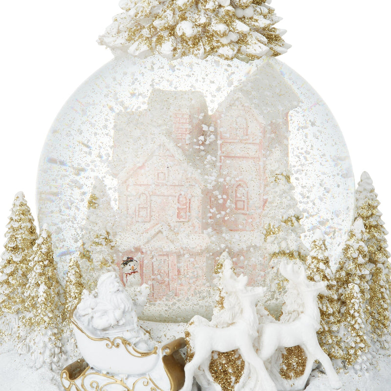 Snow Globe Tree Town Xl Pink