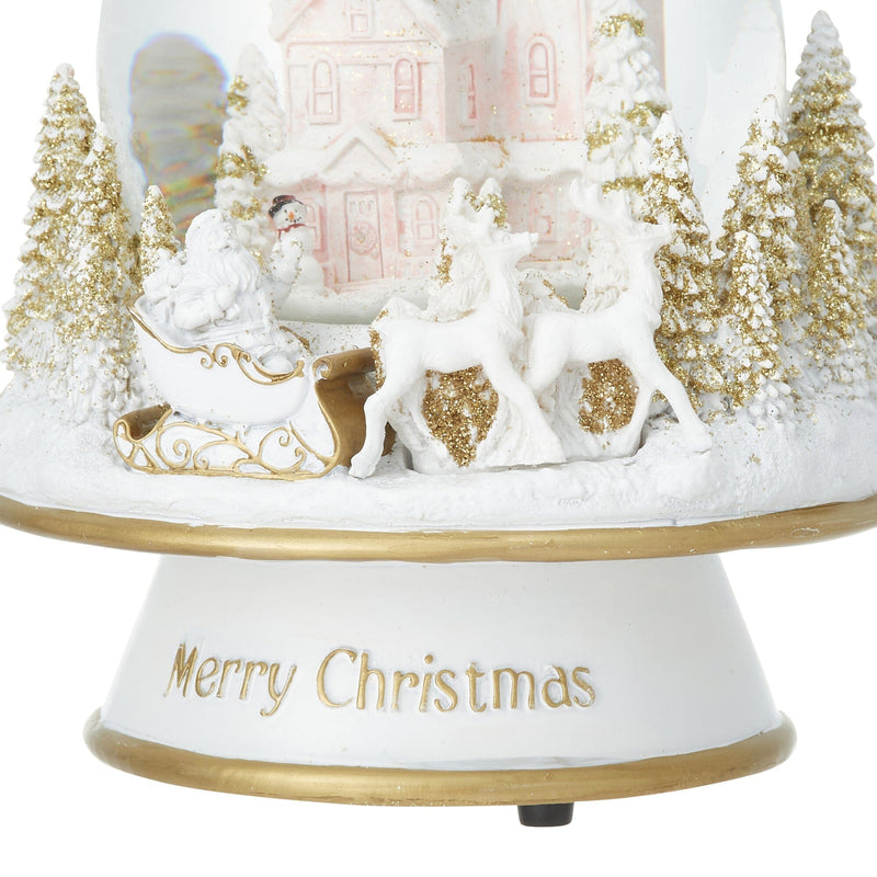 Snow Globe Tree Town Xl Pink