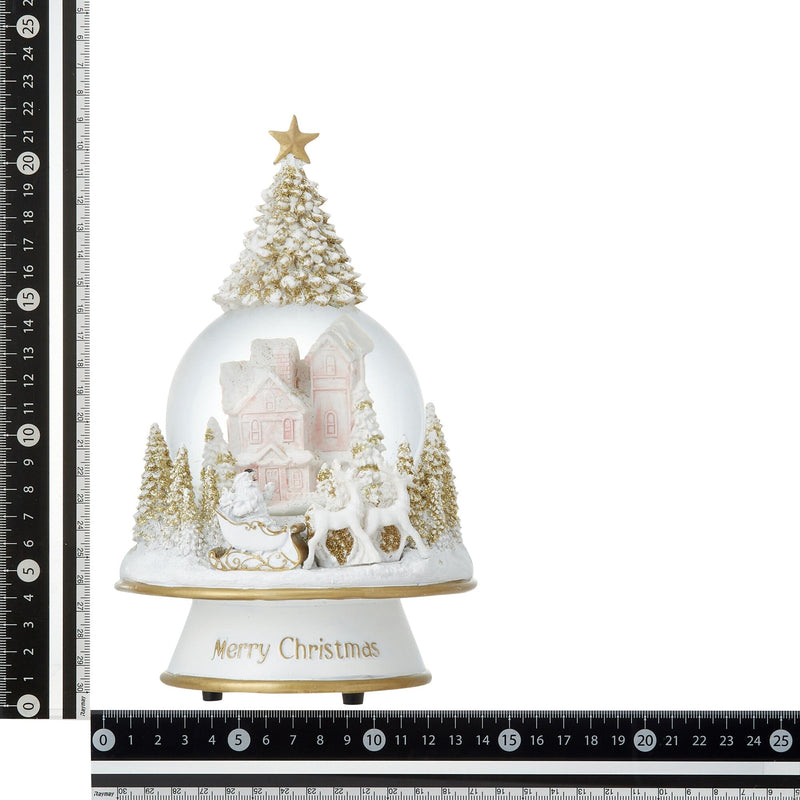 Snow Globe Tree Town Xl Pink