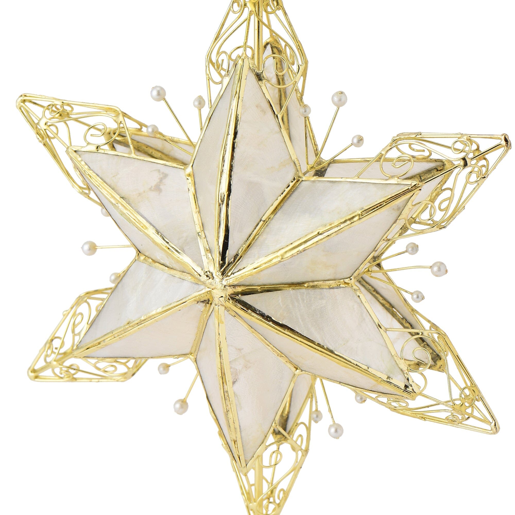 Tree Top Capiz Star Pearl M Gold