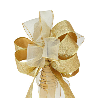 Tree Top French Bow Ribbon Medium Gold