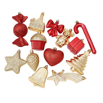 Set Ornament Motif 26 Pieces Red