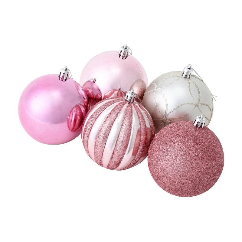 Set Ornaments 8cm 20Pcs Pink