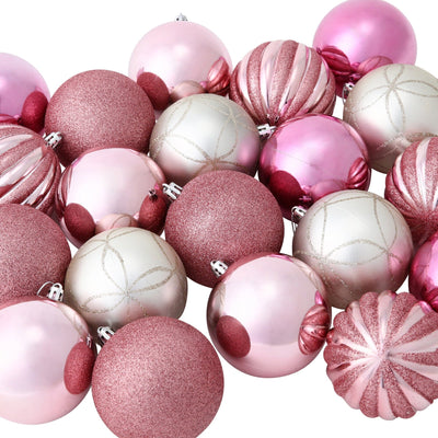 Set Ornaments 8cm 20Pcs Pink