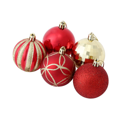 Set Ornaments 6Cm 20 Pieces Red