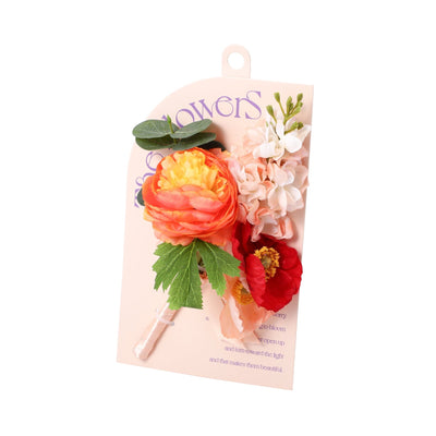 Petite Bouquet Ranunculus Poppy Mix Orange