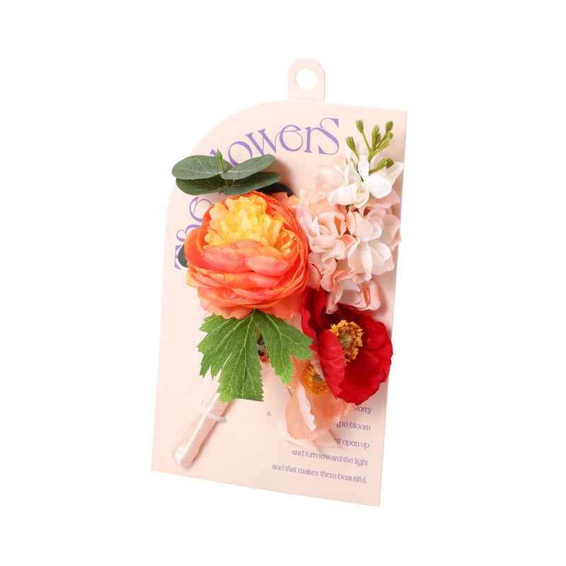 Petite Bouquet Ranunculus Poppy Mix Orange