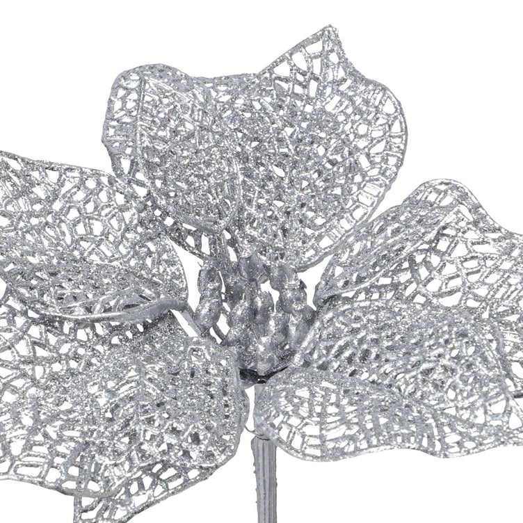 Art Plant Poinsettia Silver