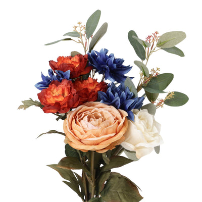 Bouquet Rose Dahlia Mix Red X Blue
