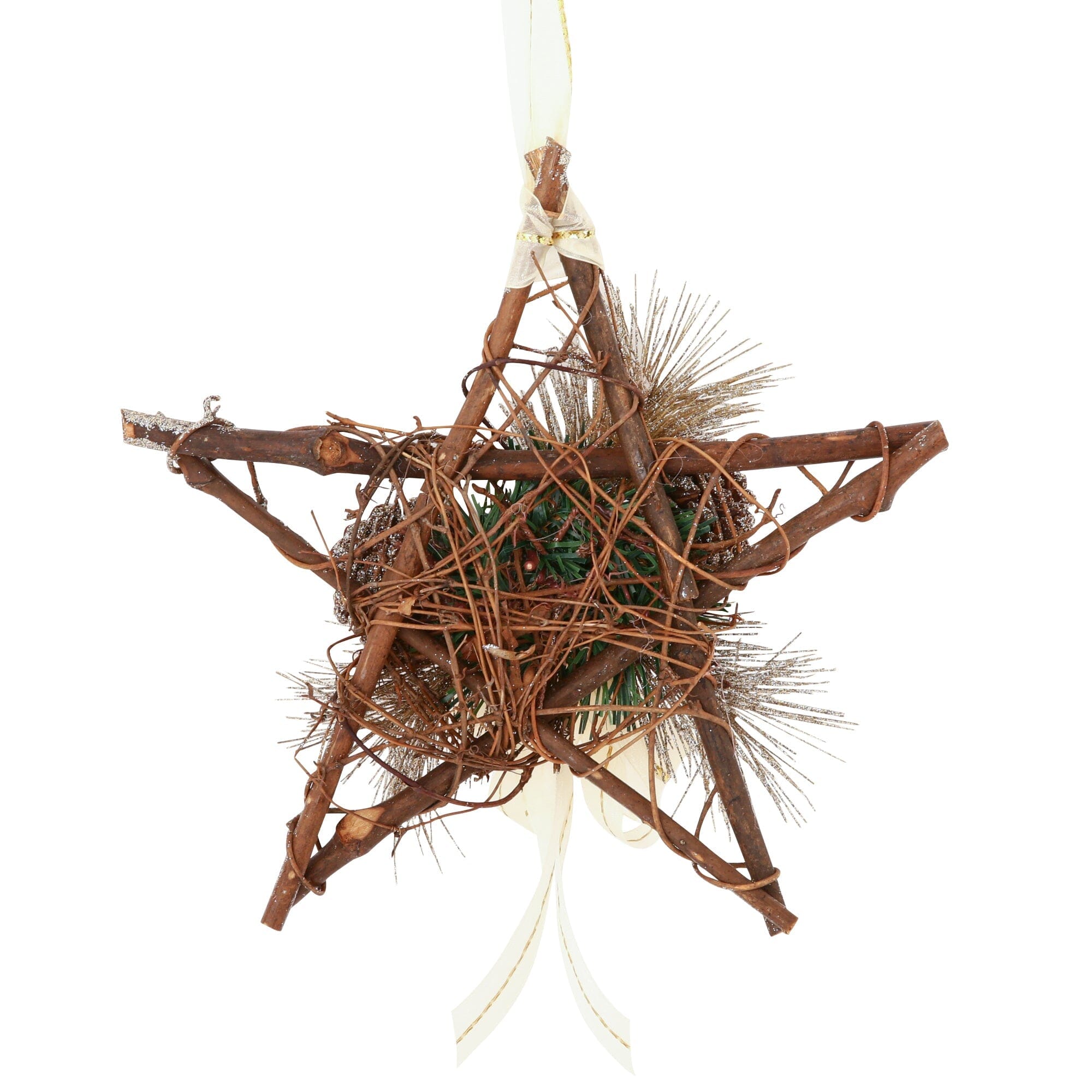 Wreath Star Medium White