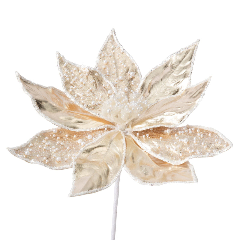 Art Plant Pearl Poinsettia Gold