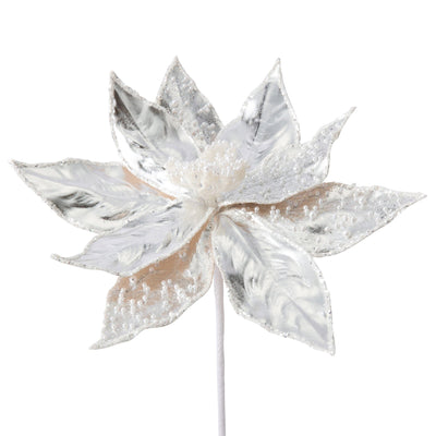 Art Plant Pearl Poinsettia Silver